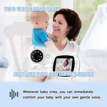 3.5 Digital Monitor Inalámbrico del Bebé de la Pantalla LCD de Color de Vídeo de la Cámara de Seguridad de la Temperatura a 2 Forma de Hablar de la Visión Nocturna de Bebé de Niñera de la Cámara