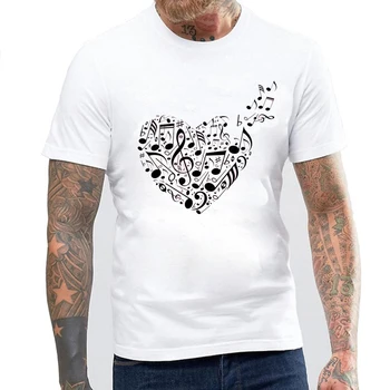 2020 de la Marca Nueva de Algodón de camiseta de los Hombres de Verano Camisetas Hombre Camiseta de Manga Corta Símbolo de la Música de los Hombres de la Camiseta de la T-shirts para hombres Camisas Tops