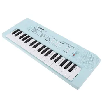 37 Teclas de Teclado Electrónico de Piano de Música Digital teclado con Micrófono Musical de la Iluminación de color Rosa y Azul Opcional