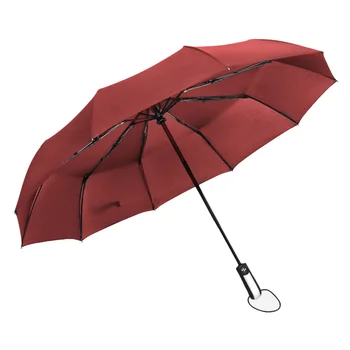Resistente al viento Paño Doble 3Folding Automático Paraguas de la Lluvia de los Negocios de las Mujeres Para los Hombres Portátil Paraguas Grandes Femenino Masculino Sombrilla