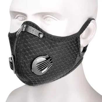 Lavable Deporte de Trabajo Máscara de Ciclismo de la Cara de la Máscara de Deporte, Máscara de Capacitación PM2.5 Anti-contaminación Ejecución de la Máscara de Filtro de Carbón Activado