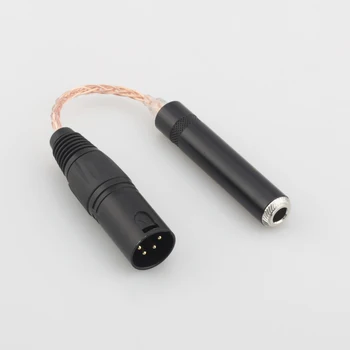 De alta Calidad HC028 8 núcleos Individuales de Cobre de 4-Pin XLR Macho Balanceado 6.35 mm 1/4 Hembra Cable del Adaptador de Audio