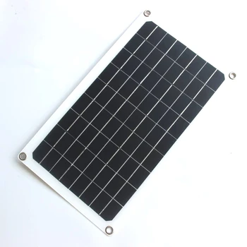 BUHESHUI 20W 18V /12V Panel Solar Semi-flexible Policristalino de BRICOLAJE Cargador Solar al aire libre del Conector de CC de Salida