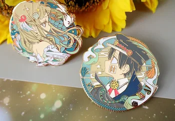 Aseo Obligado Jibaku Shounen Hanako kun Anime Pintura en Aerosol placa de Metal de Cosplay Esmalte de los Pernos de la Solapa de Anime Insignias Broche Bolsa de Recuerdos