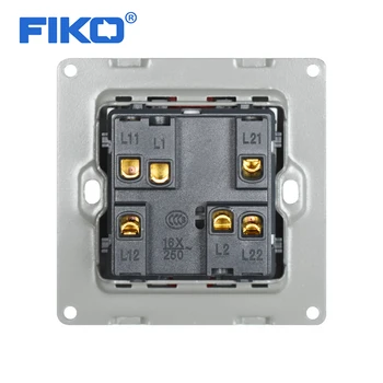 FIKO retardante de Llama PC interruptor en el panel 1 de la pandilla 1/2 forma en las grandes panel estándar de la UE con el interruptor de lámpara de pared, lámpara interruptor 16 oculto de lujo interruptor