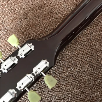 Nueva llegada de brown de guitarra eléctrica con chrom hardware y diapasón de palisandro , todos los colores están disponibles ,envío rápido guitarra