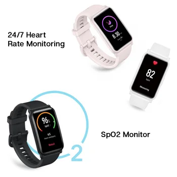La Versión Global de Honor Reloj ES Reloj Inteligente de SpO2 Smartwatch Monitorización de la Frecuencia Cardíaca 5ATM 1.64 