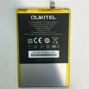 2018 Batería NUEVA K3 plus Para Oukitel K3 K3 Plus Plus teléfono Móvil Recargable de Baterías de Li-polímero 6080mAh