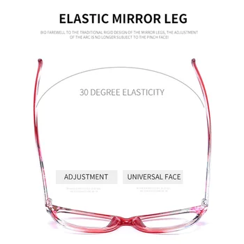 YOOSKE de la Moda de Impresión de Gafas de Lectura de las Mujeres Ultraligero Anti Fatiga Espectáculos Hipermetropía Anteojos Recetados +1.5 +4.0