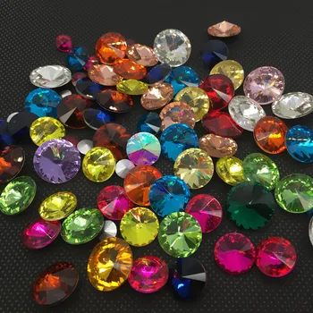 Enlace 2: 6 ~18mm Punto de diamantes de imitación, Cristal de Ronda Rivoli Pegamento bola de Cristal de Piedra Para el Arte del Clavo de DIY