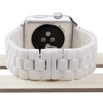 Cerámica Correa de reloj para el Apple Watch 5/4 de 40 mm, de 44 mm de la Pulsera de la Hebilla de la Correa de 38 mm/42mm para el iwatch Serie 5 Serie 4/3 Reemplazos de banda
