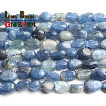 6mm-8mm Naturaleza Irregular Azul Cianita Cuentas de Piedra Suelta Perlas de 15inch/strand DIY Pulseras