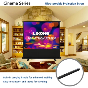 120inch Ultra corta focal piso aumento de proyector de pantalla para xiaomi proyector láser