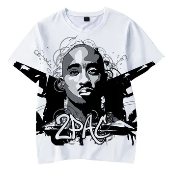 El rapero 2Pac Makaveli Tupac Amaru Shakur la Impresión 3D de los Niños T-shirt Niños/Niñas Casual Camisetas Ropa de Hip Hop de la Camiseta de la Ropa de Niños