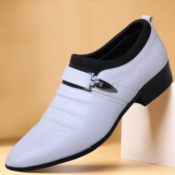 Mazefeng 2019 Hombres Zapatos de Vestir de la Hebilla de la Correa de Negocios Zapatos Flats Transpirable Hombres Formales de Calzado de los Hombres de la Boda zapatos de Dedo del pie Puntiagudo