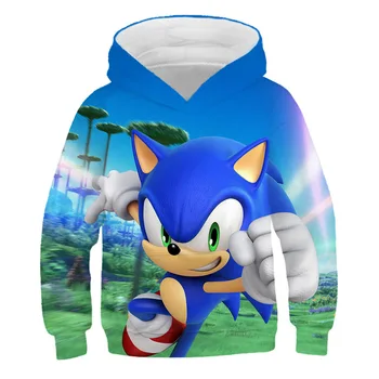 Sonic The Hedgehog 3D Sudaderas Niños para las Niñas de sonic para Niños Sudadera para Niñas y Niños, el Sudor de la Camisa de Niño Chico Sudaderas Ropa