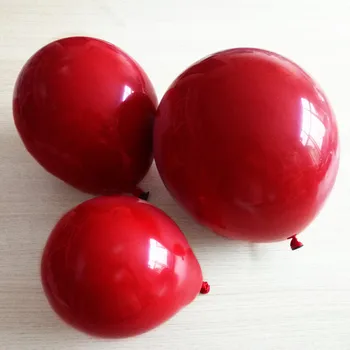 25 Conjuntos de Ágata roja de los globos metálicos de corazón rojo Ponegranate globo rojo para el Aniversario de boda de la fiesta de cumpleaños decoración de bolas de aire