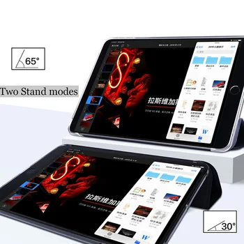 Samsung Galaxy TAB de 10.1 pulgadas 2019 SM-T510 SM-T515 de suspensión Inteligente Wake caja de la Tableta de Tri-fold tapa Soporte Magnético Sólido color de la Cubierta