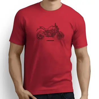 2019 Camiseta De Los Hombres De Moda O-Cuello Homme Italiano Clásico De La Motocicleta De Los Fans De Monster 1200 2017 Inspirado De La Motocicleta De La Novedad De La Camiseta