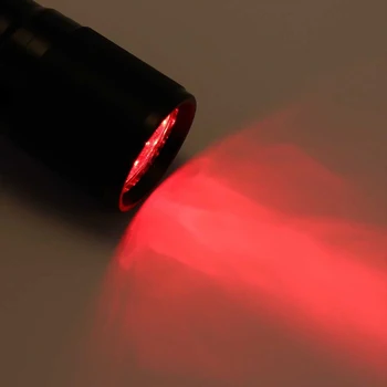En Venta Mini de Bolsillo 9 LED Rojo Linterna Redsight 625nm 3W LED de la Luz Roja de la Antorcha Para Leer Estrella de la Astronomía del Mapa de Preservar la Visión Nocturna