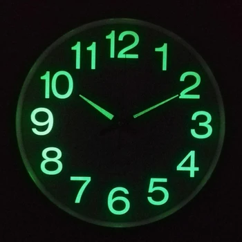 12 Moderna, Luminosa Grande de Cuarzo Reloj de Pared que Brillan En La Oscuridad del Dormitorio de la Oficina