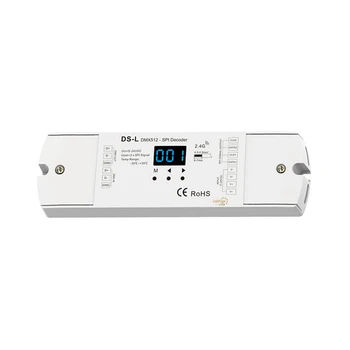 DS-L DMX para SPI decodificador DMX512-SPI decodificador y RF SPI controlador de 3 digital de la pantalla de 32 modos dinámicos Opcional RF RGB/RGBW remoto