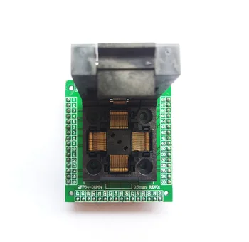 TQFP64 LQFP64 QFP64 adaptador de enchufe de chip IC de la prueba de la quema de asiento STM32 QFP64 0.5 m programador LQFP64 adaptador