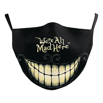 V De Vendetta Impreso el Terror de Impresión de la Máscara de Adulto Tela Lavable Máscara de La casa de papel Cráneo Reutilizables Máscaras de la Moda Cara Cubierta