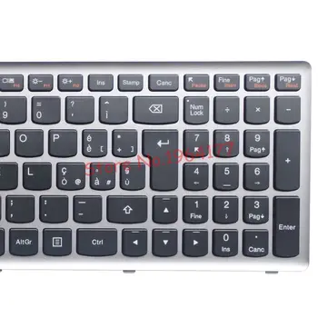 Italia ES un Teclado Para Lenovo Ideapad Z710 U510 teclado del ordenador Portátil marco de plata con retroiluminación retroiluminación