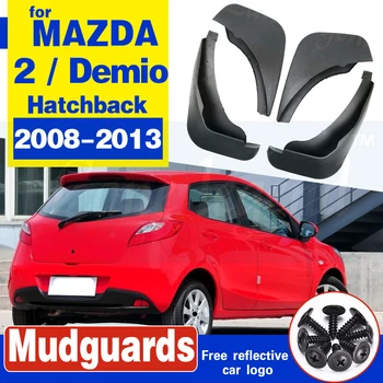 Para Mazda 2 / Demio GE Escotilla Hatchback para el período 2008-2013 Colgajos de Barro Mudflaps protecciones contra Salpicaduras de Barro Aleta Guardabarros Guardabarros 2009 2010 2011 2012