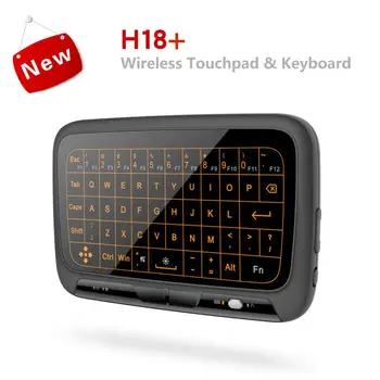Mini H18+ 2.4 GHz Teclado Inalámbrico con Touchpad Touchpad Usb de Color de Tres Niveles De luz de fondo Air Mouse Con Construido en una Batería de Litio