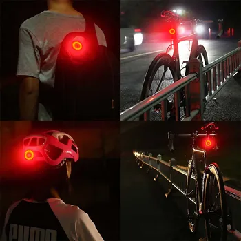 Mini LED Bicicleta Luz trasera se puede cargar mediante Usb Bicicleta Luces Traseras IPX5 Impermeable de la Seguridad de Advertencia Luz de Bicicleta Casco de la Mochila de la Lámpara