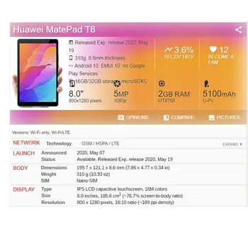 Para Huawei MatePad T8 8.0 Caso Con el Soporte a prueba de Golpes funda Para Huawei MatePad T 8 Kobe2 L09 L03 2020 Modelo de caja de la Tableta +película+lápiz