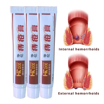 3pcs/lot HuaTuo Hemorroides Pomada Potente Hemorroides Crema de las Hemorroides Internas Pilas Externo de la Fisura Anal