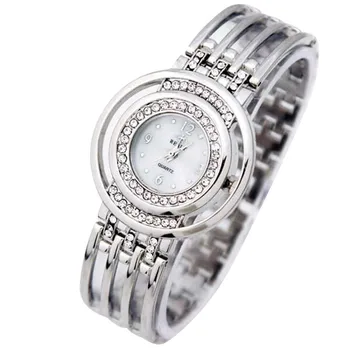 Elegante y Exquisito Relojes de Pulsera Resistente a los Golpes Brazalete Reloj Hueco de la Banda de Mujeres del Reloj de Lujo del Cuarzo relojes de Pulsera para las Mujeres