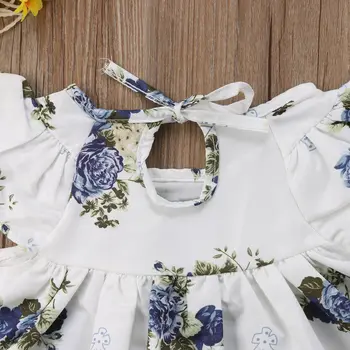 Nueva Moda Bebé Recién nacido Ropa de bebés Floral Tops Vestido de Harén pantalones Cortos Pantalones de Ropa de Verano del reino unido