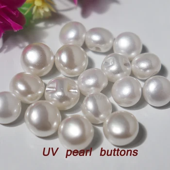 2020 Nuevo! La costura de la Perla Suministros 50pcs 11 mm / 10mm UV botones de perlas para la costura de Alto grado de la moda de los botones de suministros