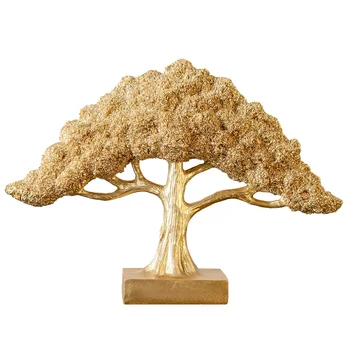 Resina de adornos de oro de la fortuna de los ornamentos del árbol de buen sentido auspicioso adornos Chino de la decoración del hogar adornos del árbol de regalos