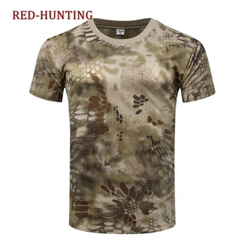 Ejército de los estados unidos ACU Táctica de Camuflaje T-shirt Hombres Transpirable de Combate del Ejército Camiseta Militar de secado Rápido Camo Tees