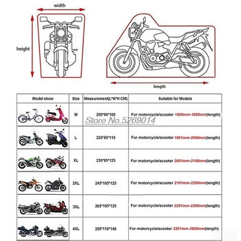 Motocicleta cubre ULTRAVIOLETA anti de 250 yamaha xjr 1200 harley davidson softail z900 2018 vtr1000f suzuki v-strom honda nc 700 x KTM