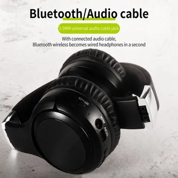 Bluetooth 5.0 de Auriculares Inalámbricos Bluetooth Estéreo para Auriculares de Juegos de azar de la Música de los Auriculares Con Pantalla LED Micrófono Auriculares Deportivos