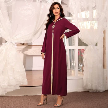 2021 Vestido De Mujer Abaya Dubai, Turquía Musulmana De La Moda Vestido De Ropa Africana De Vestidos Largos Para Las Mujeres Traje Noel Chilaba Femme