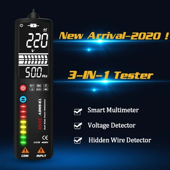 S1 Multímetro Digital Inteligente 3 EN 1 Probador de DC AC Voltímetro+EBTN LCD Indicador de Tensión Detector de Destornillador+Ocultos Hilos de la prueba