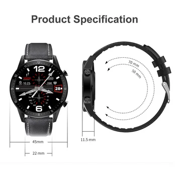2020 Nuevas DT92 Reloj Inteligente de los Hombres de Bluetooth de la Llamada Completa de la Pantalla Táctil de la prenda Impermeable IP68 Smartwatch Para Android IOS de los Deportes de la Aptitud de los Relojes
