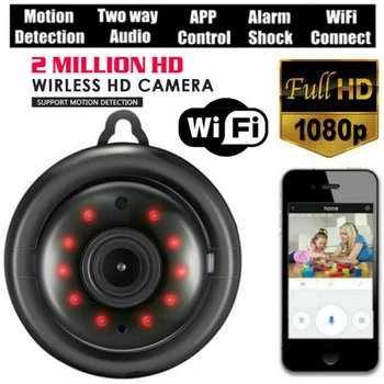 720P Smart wifi Inalámbrica Cámara IP Mini Casa de Seguridad de Vigilancia de Vídeo del Monitor del Bebé de la Visión Nocturna de 2 vías de Audio Soporte de la Tarjeta de 64g