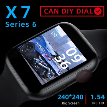 X7 smartwatch 2020 IWO 12 de reloj Inteligente Hombres Mujeres pulsera Inteligente Llamada de la Frecuencia Cardíaca Podómetro Relojes de la Serie 5 pk X6 W26 t600 amazfit