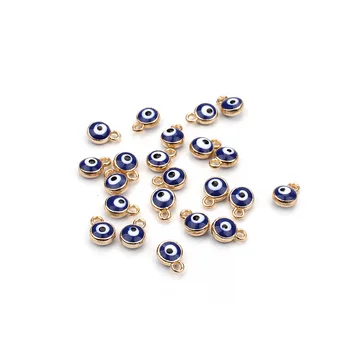 30pcs/lot Turquía Azul Mal de Ojo Encantos Colgante de Conectores Para el Mal de Ojo Pulsera & Brazalete de Accesorios de la Joyería de Resultados