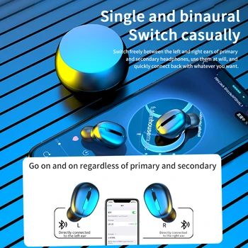 Bluetooth5.0 Auriculares Inalámbricos Con Micrófono de los Deportes de la prenda Impermeable de TWS Bluetooth Auriculares Auricular Inalámbrico de Auriculares del Teléfono