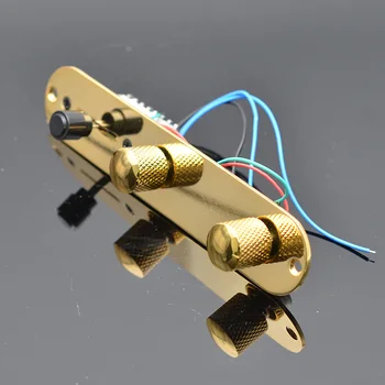 Cromo/Oro/Negro de 3 vías con Cable Cargado de Precableado Placa de Control del Arnés del Interruptor de Perillas para TL Tele Partes de Guitarra Telecaster