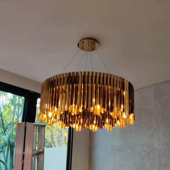 De acero inoxidable moderna lámpara de araña de luz led suspention luminare comedor sala de estar de la lámpara